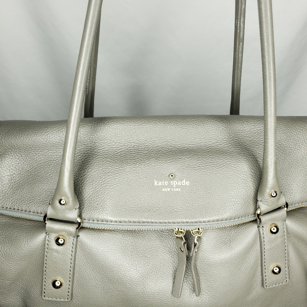 Kate Spade - Cobble Hill Leslie Leather Tote in French Grey - Picture 3 of 14